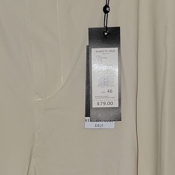 Kenneth Cole Golf size 46  Men's Cream Shorts NWT! - Picture 2 of 11
